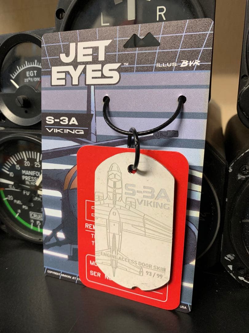 米海軍 対潜哨戒機 S-3 ヴァイキング タグ キーホルダー JETEYES