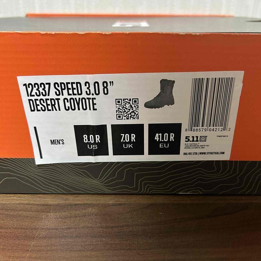 5.11 Speed 3.0 サイドジップブーツ US8 タクティカル コヨーテ