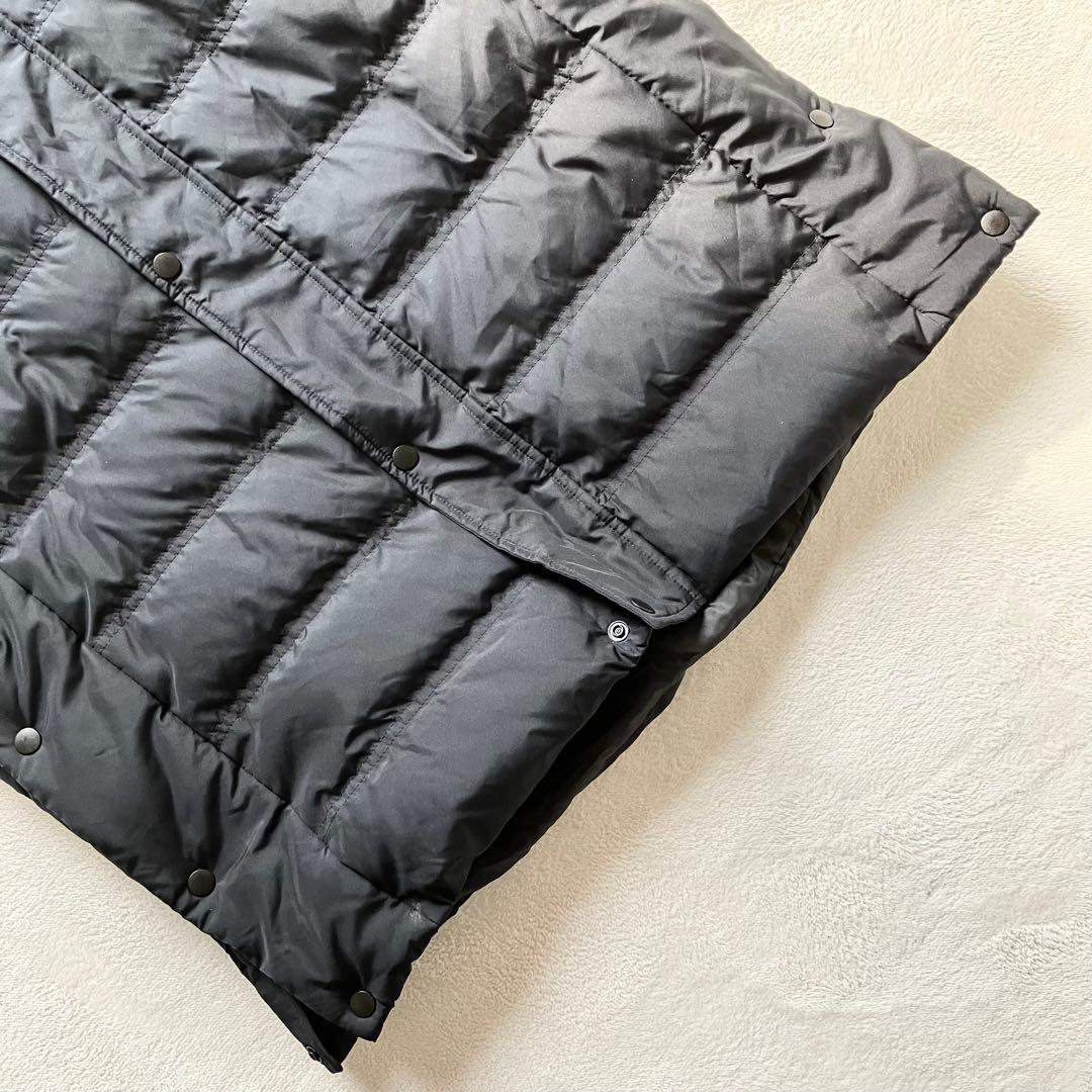 【美品】mizno ミズノ ベンチコート ダウン 袖リブ ブラック 黒 L