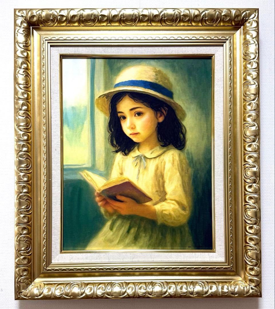 (F6号)松永美沙【幸せなひととき】表サイン有/裏共シール有/真作/油彩