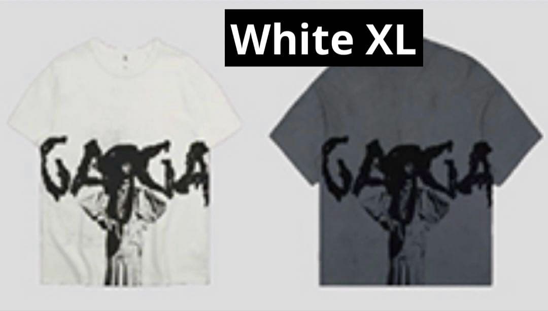 ミュージシャン Lady Gaga MAYHEM Gothic Logo S/S T White