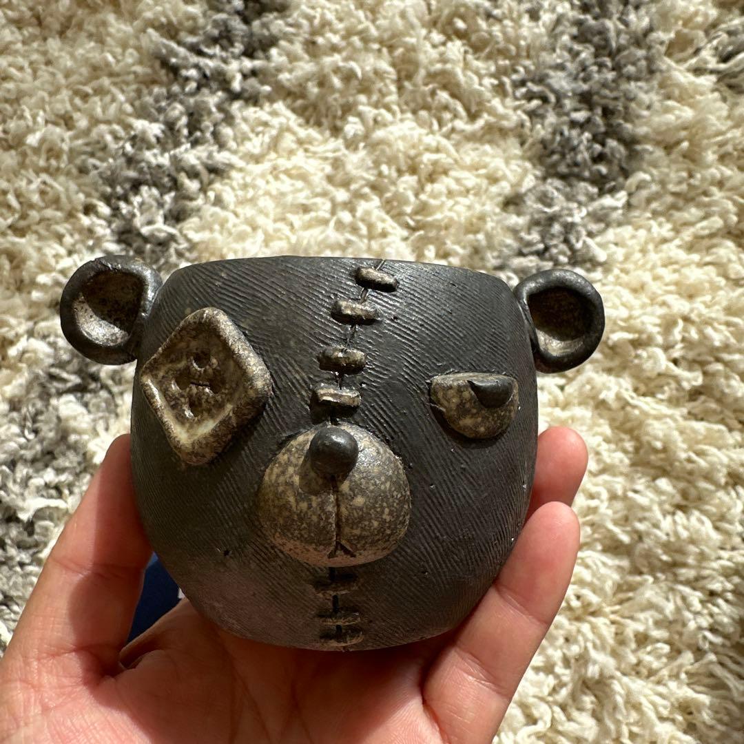 クマの顔 陶器容器