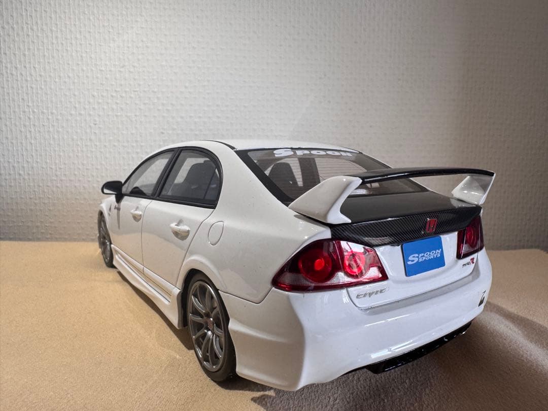 Spoon Civic Type R ミニカー ホワイト1/18