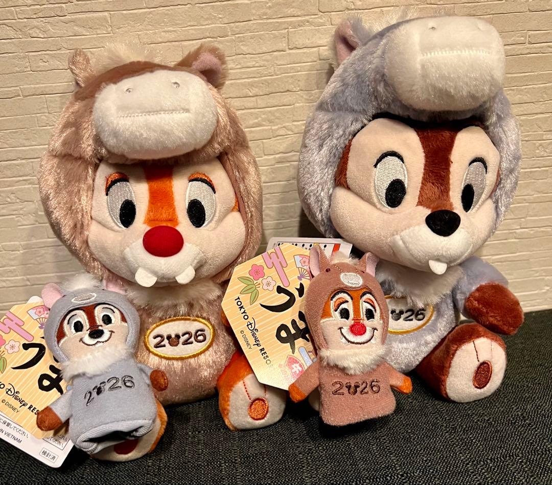 新品　TDR ぬいぐるみ　干支　チップ　デール　ディズニー　うま　2026年