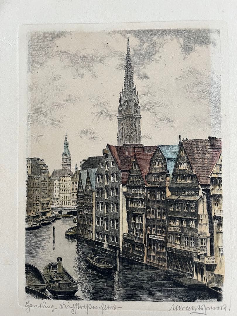 版画　ウィーン サンシュテファン寺院