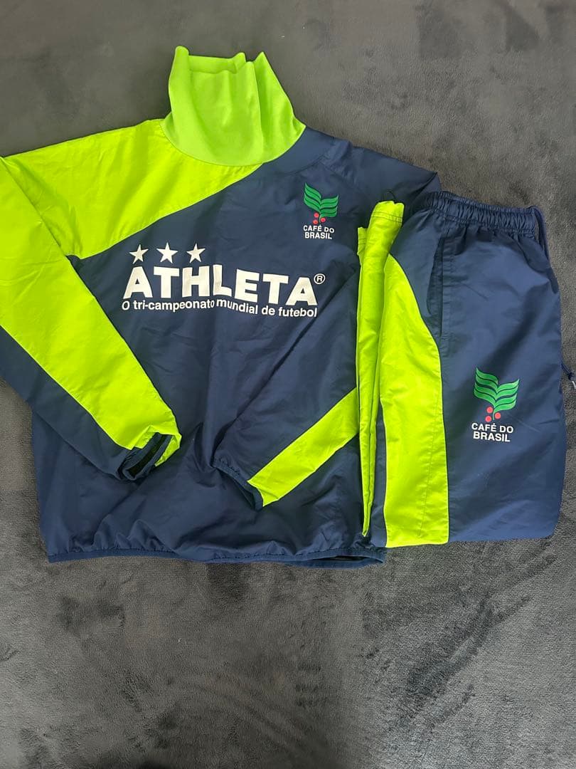 ATHLETA 上下セットピステ・ウィンドブレーカー ネイビー/ライム