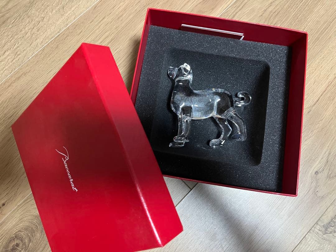 BACCARAT 犬　戌年　クリスタルオブジェ　置物　バカラ