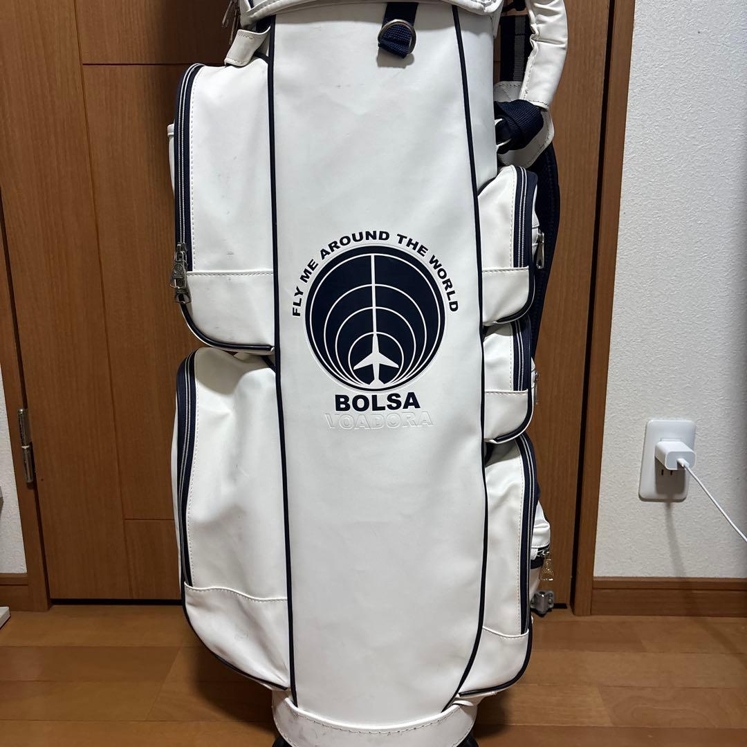 BOLSA ゴルフバッグ・キャディバッグ ホワイト・ネイビー