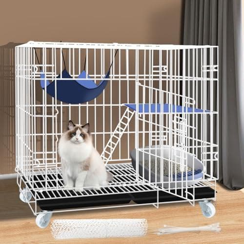 猫ケージ 猫用ケージ猫ハウス （ 67cmX48cmX65cm） 室内用猫の☆彡