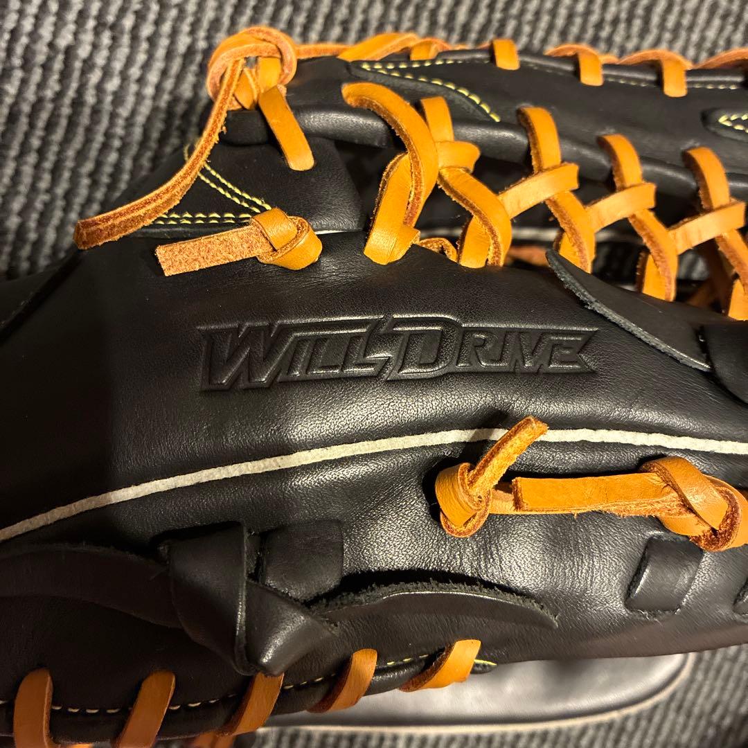 Mizuno ウィルドライブ　軟式野球グローブ 黒/茶