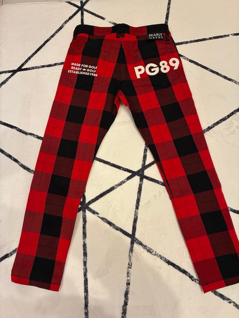 パーリーゲイツ　パンツ　赤黒チェック　サイズ3