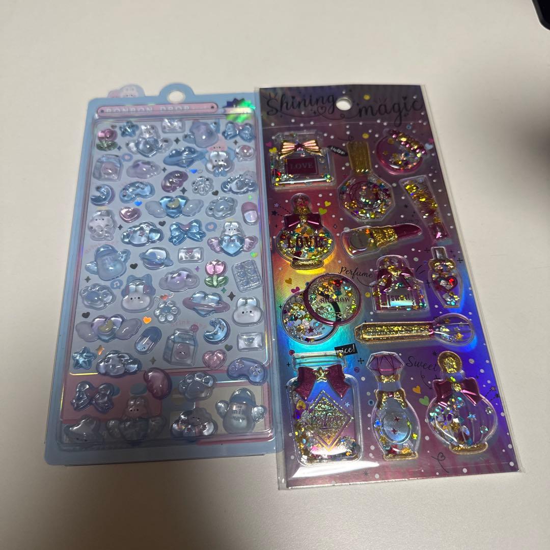 ボンボンドロップシール、シャカシャカシール、ふわふわシールセット