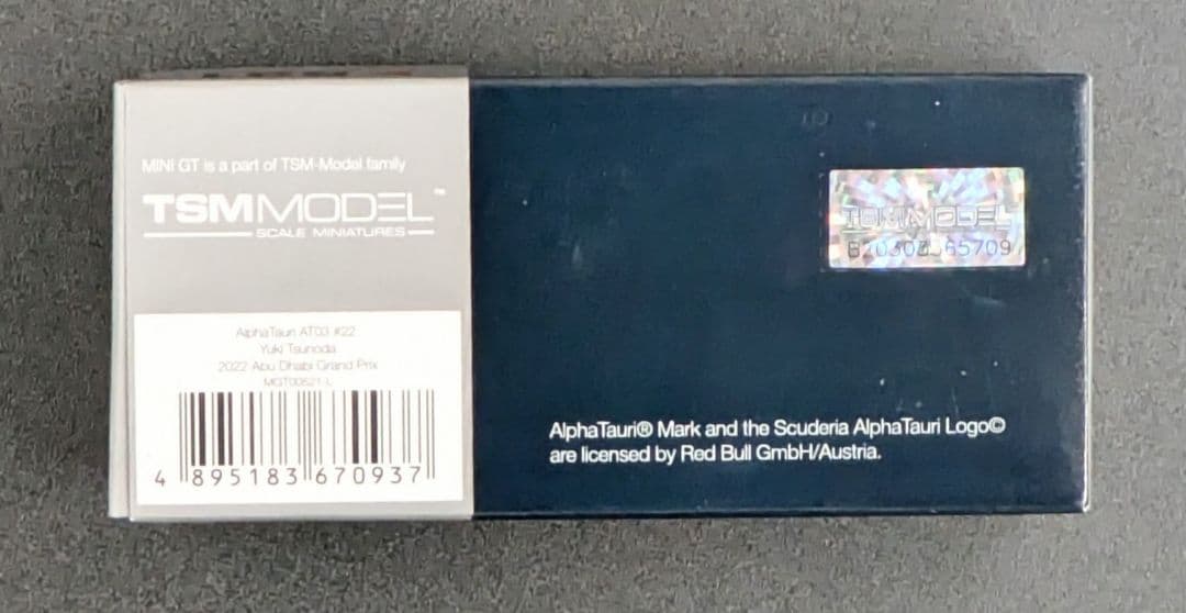 ミニカー MINI GT AlphaTauri AT03 #22 Yuki Tsunoda