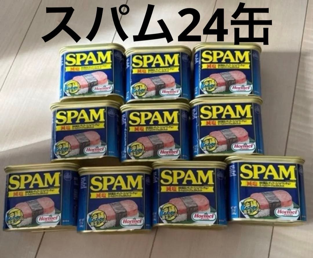 SPAM　スパム　ポーク　減塩　24缶　　BBQ　保存食