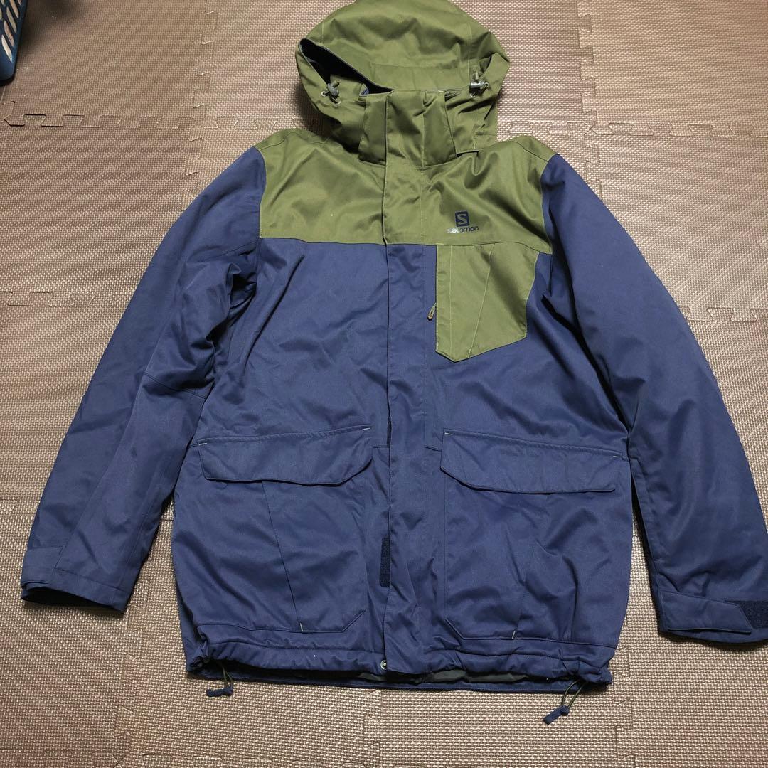salomon スノーウェア M スキー オリーブ ネイビー メンズ