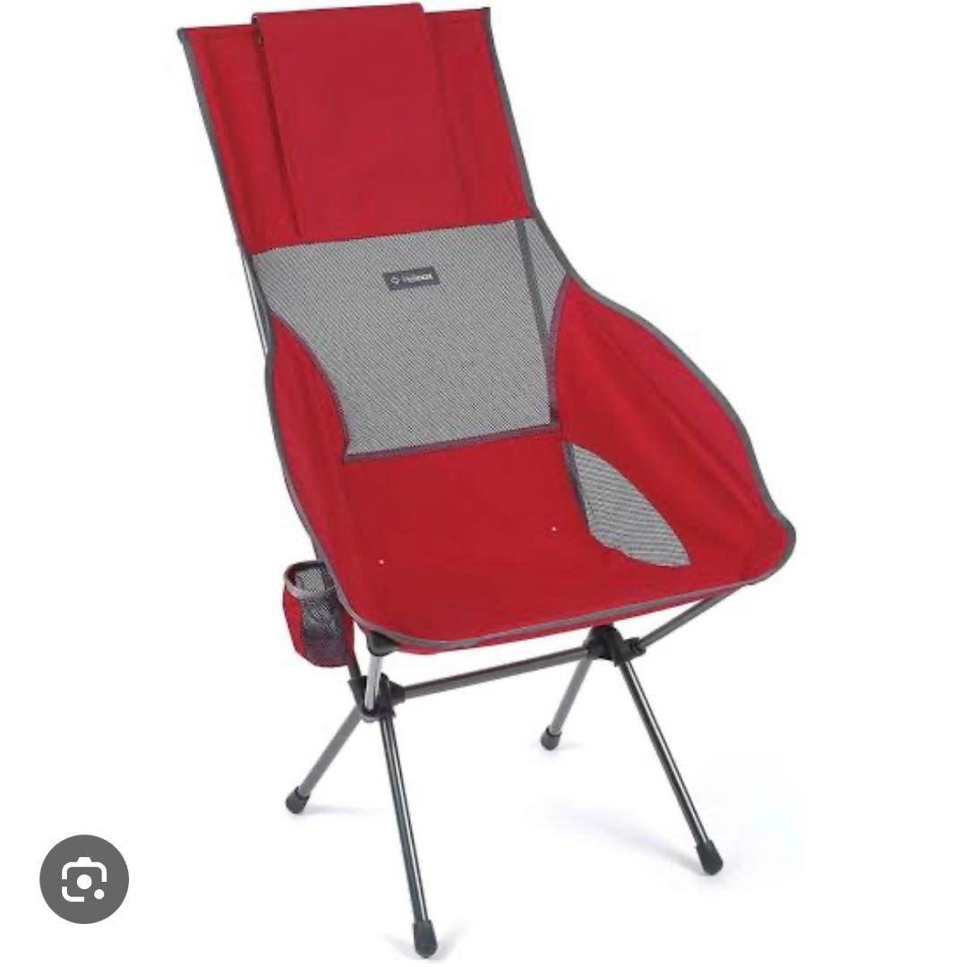 希少色 Helinox サバンナチェア スカーレット/アイアンブラック