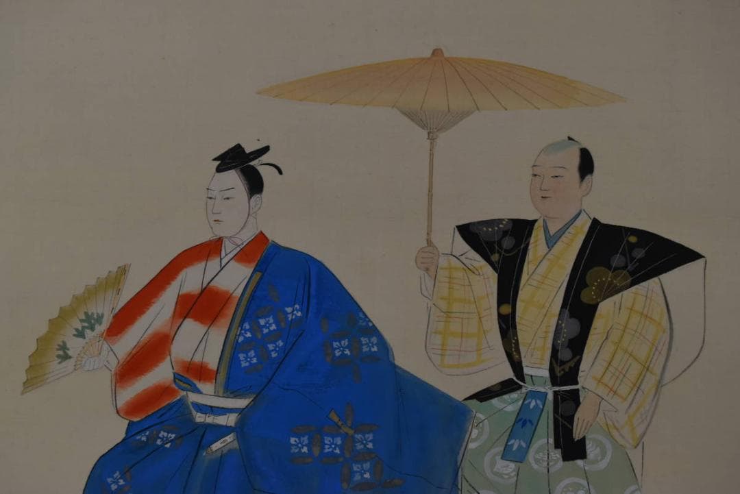 【真作】三宅凰白/能楽/狂言/横物/末廣かり/掛軸/名家伝来/Z-986