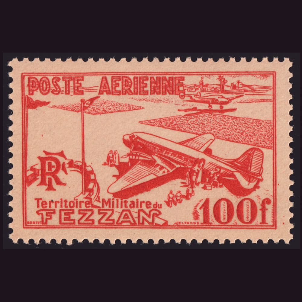 航空切手（フェザーン・ガダーミス軍事地域 1948年）