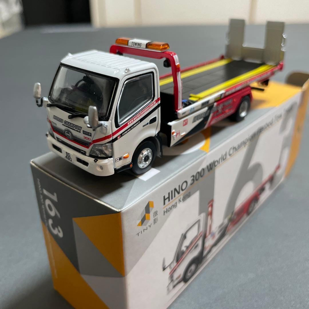 ミニカー HINO300 world champion flatbed tow truck