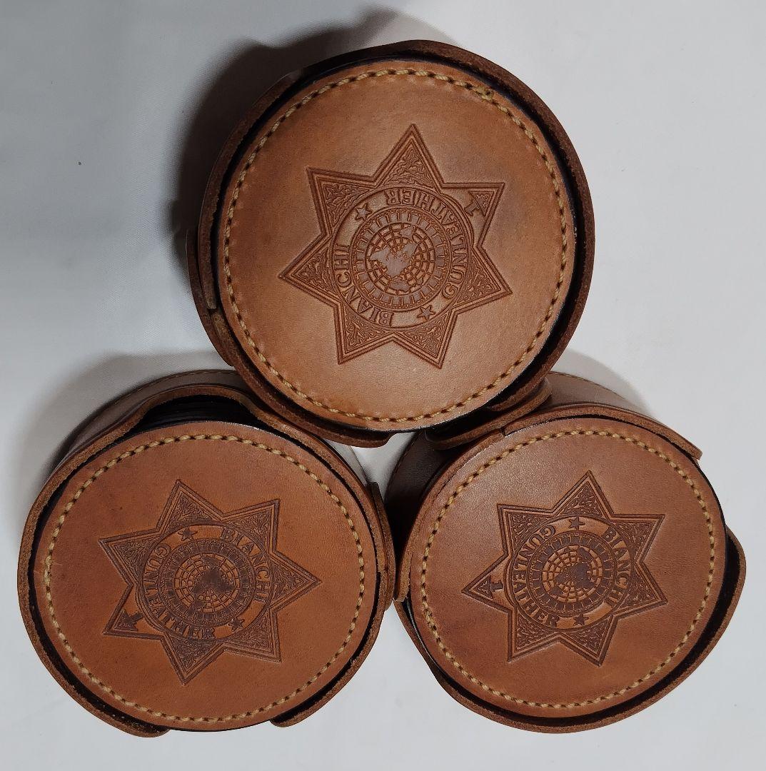 BIANCHI ビアンキ レザー コースター 未使用品 3セット 18枚 まとめ