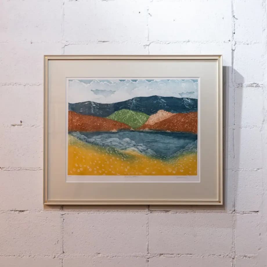 70年代　シルクスクリーン　アート　作品　額縁