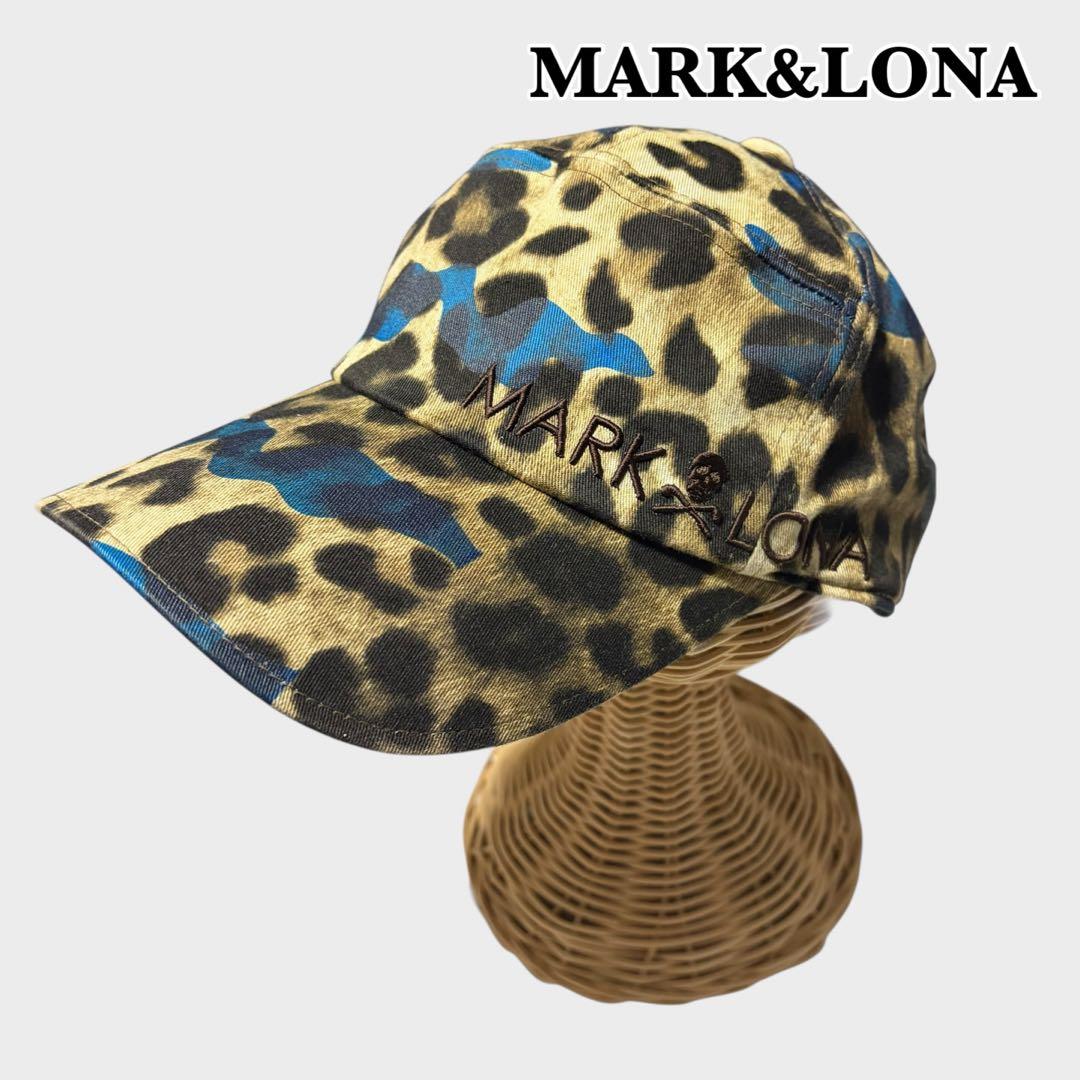 美品 MARK&LONA レオパード ゴルフ キャップ ユニセックス