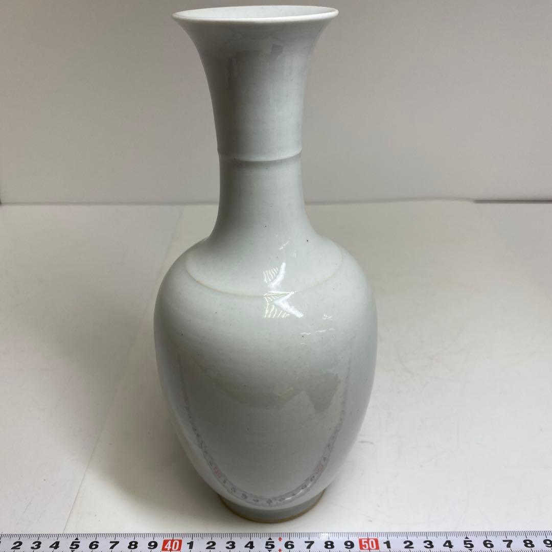 中国清朝時代　粉彩人物画　花入　高さ　25㎝　トサチ　東な8-0121☆2F