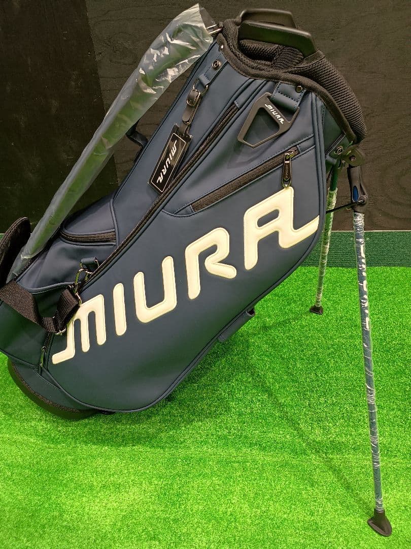 ハルキャベツ 未使用品 三浦技研 9型 鉄紺 スタンドバッグ カバー付き