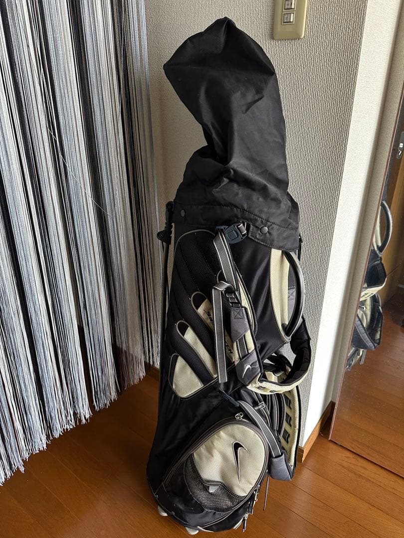 スタンド式キャディバッグ 黒/グレー