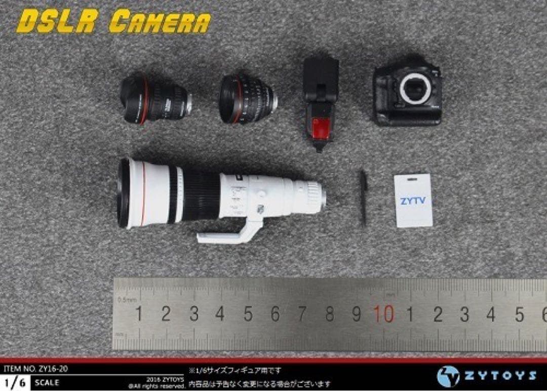ZY-TOYS 1/6フィギュア用デジタル一眼レフカメラミニチュアZY16-20