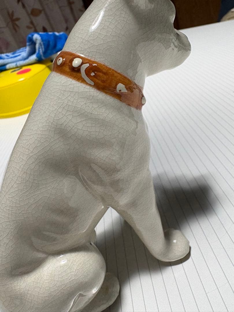 【希少】ビクター ニッパーくん 陶器 置物 Victor 昭和レトロ 犬