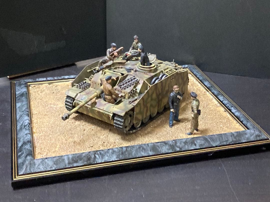 タミヤ　1/35 ドイツ軍　三号突撃砲G型　ヴィネット　完成品ジャンク