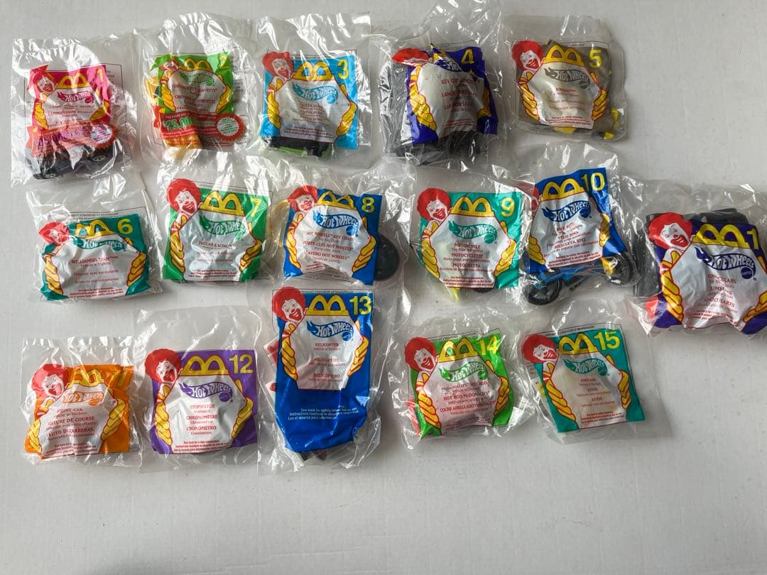 マクドナルド　米国　ハッピーセット　2000年 ホットウィール　全16個セット