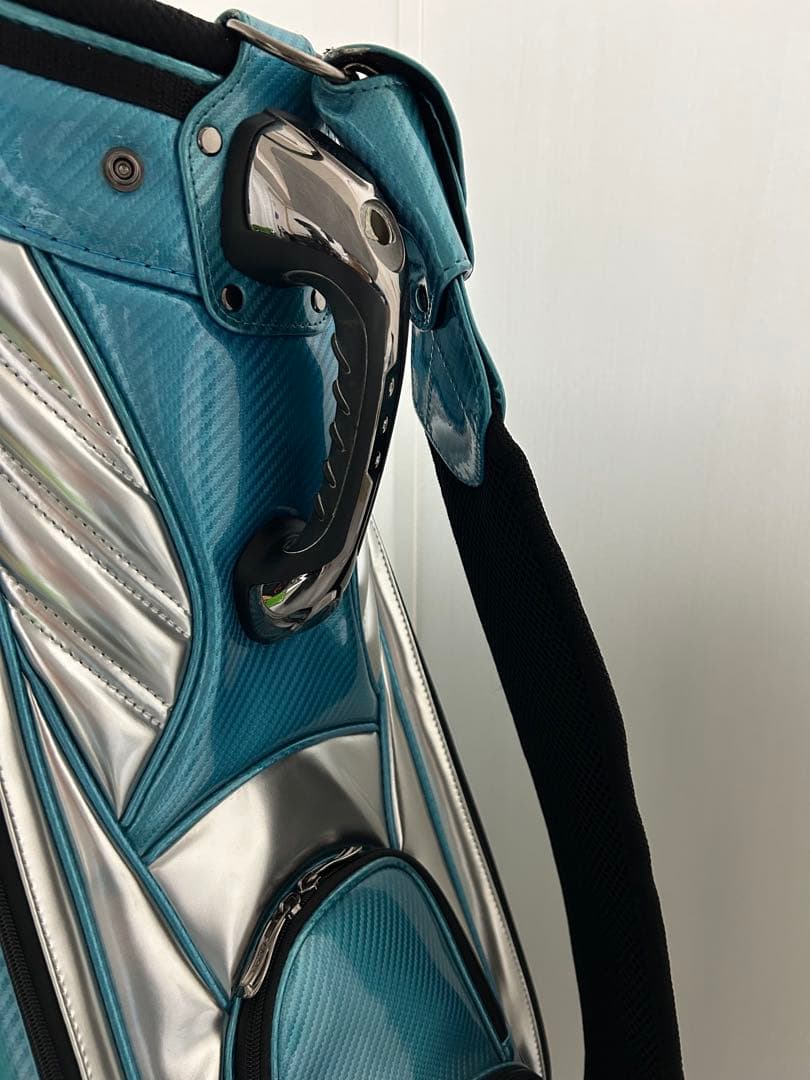 希少 ダンロップ スリクソン キャディバッグ エナメル　水色