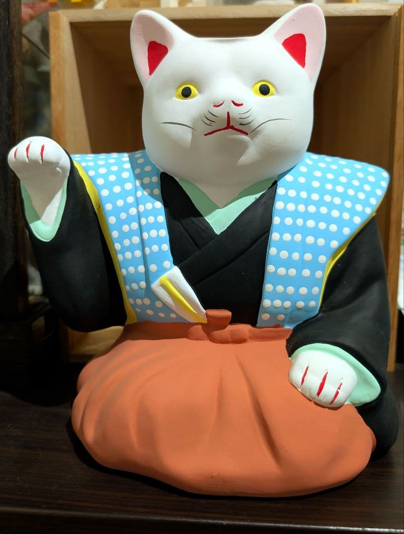 住吉大社　楠珺社　招き猫　招福猫　右手　大　猫