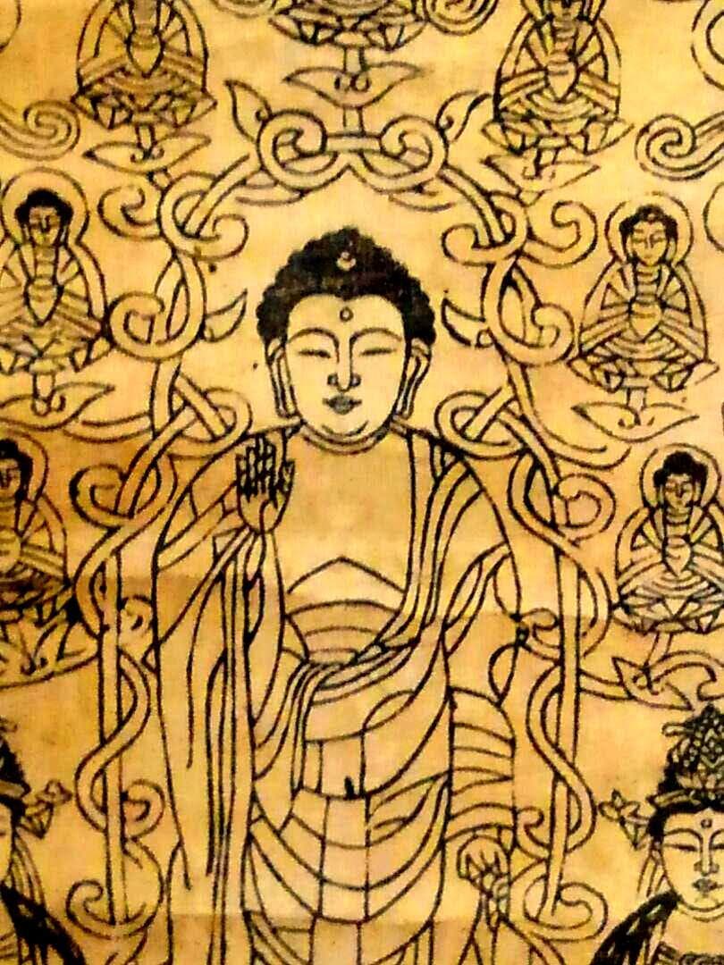 ♥古い　釈迦　木版　掛け軸　お釈迦様　仏具　掛け軸