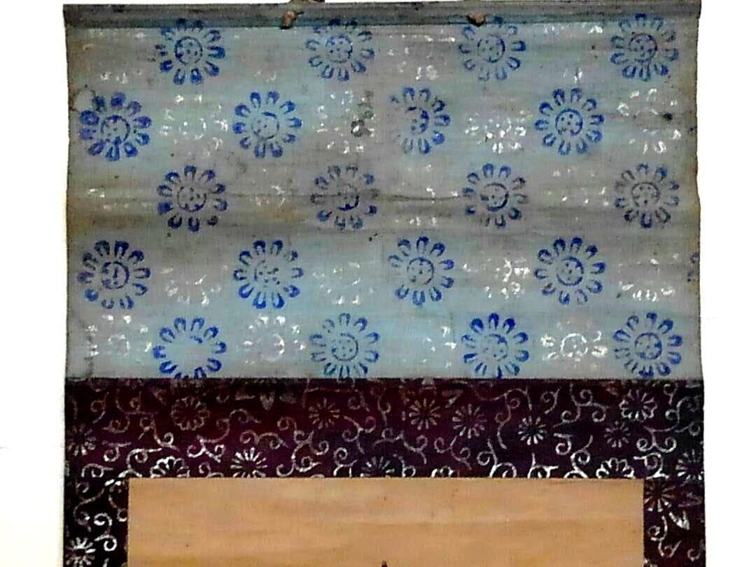 ♥古い　釈迦　木版　掛け軸　お釈迦様　仏具　掛け軸