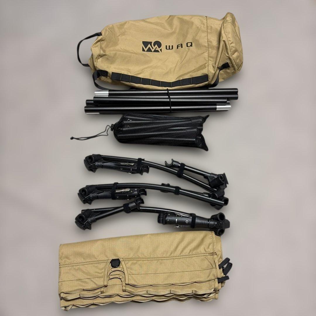 WAQ 2WAY フォールディングコット　TAN タン