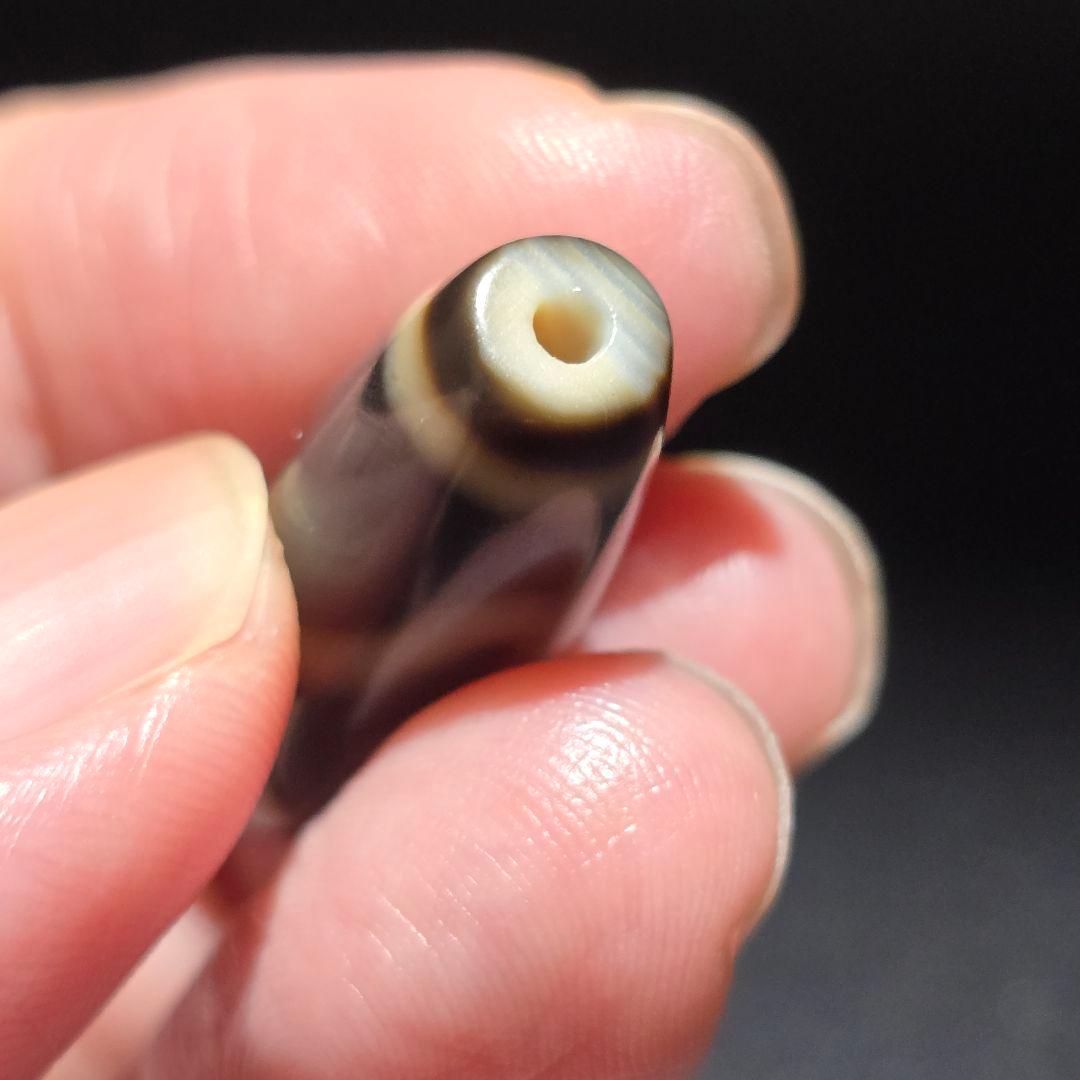 4 老礦天珠　特殊双天地靠山天珠　天珠　天然石　風水　ブレスレット　ネックレス