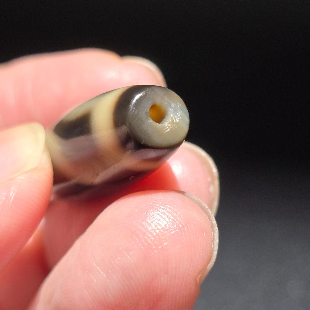 4 老礦天珠　特殊双天地靠山天珠　天珠　天然石　風水　ブレスレット　ネックレス