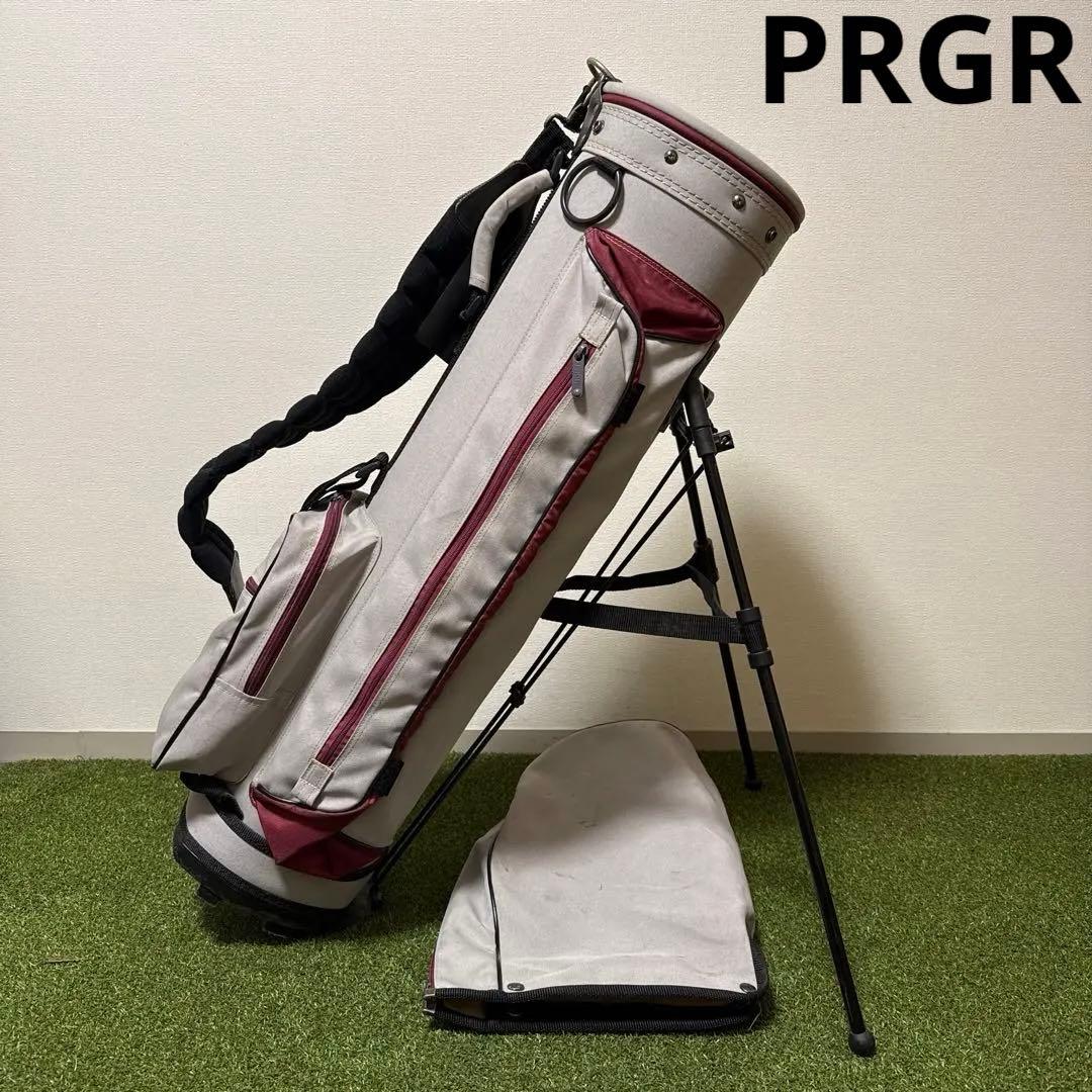 希少 PRGR プロギア キャディバッグ スタンド式 ビンテージ