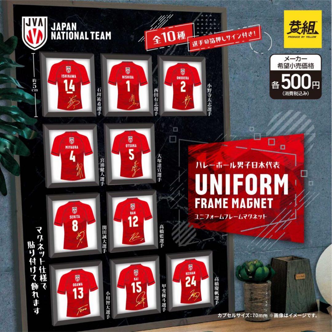 バレーボール男子日本代表　ユニフォームフレームマグネット