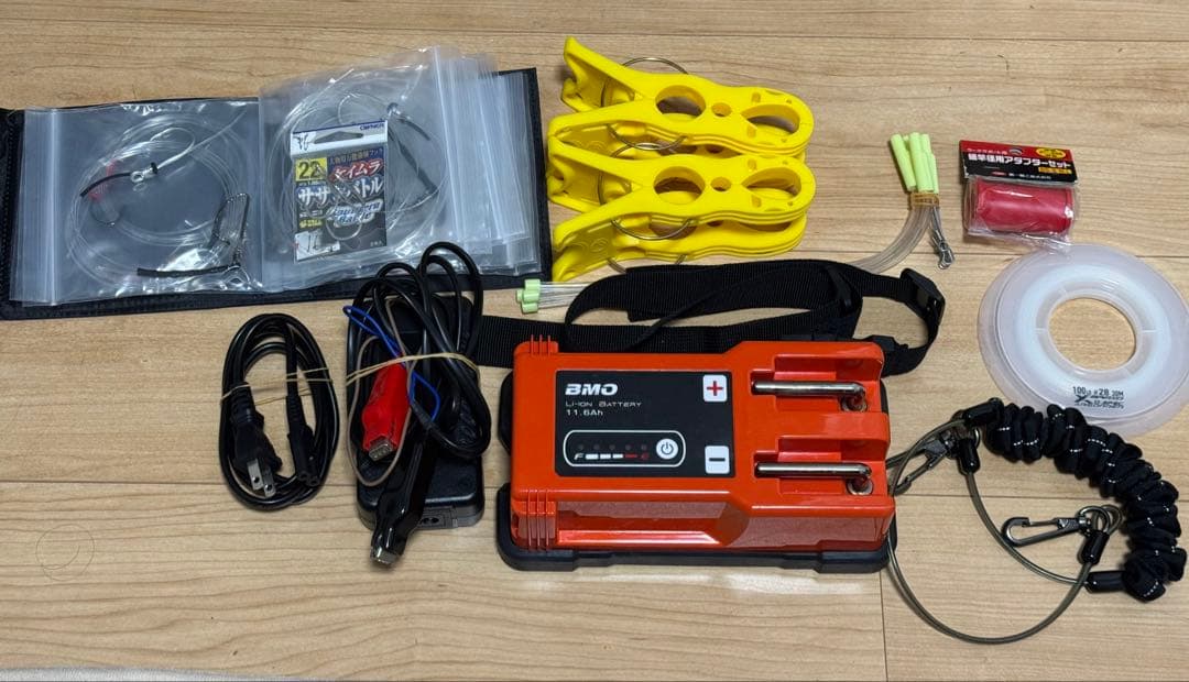 お得‼︎初心者必見‼︎BMOリチウムイオンバッテリー‼︎船釣り、仕掛け道具セット‼︎