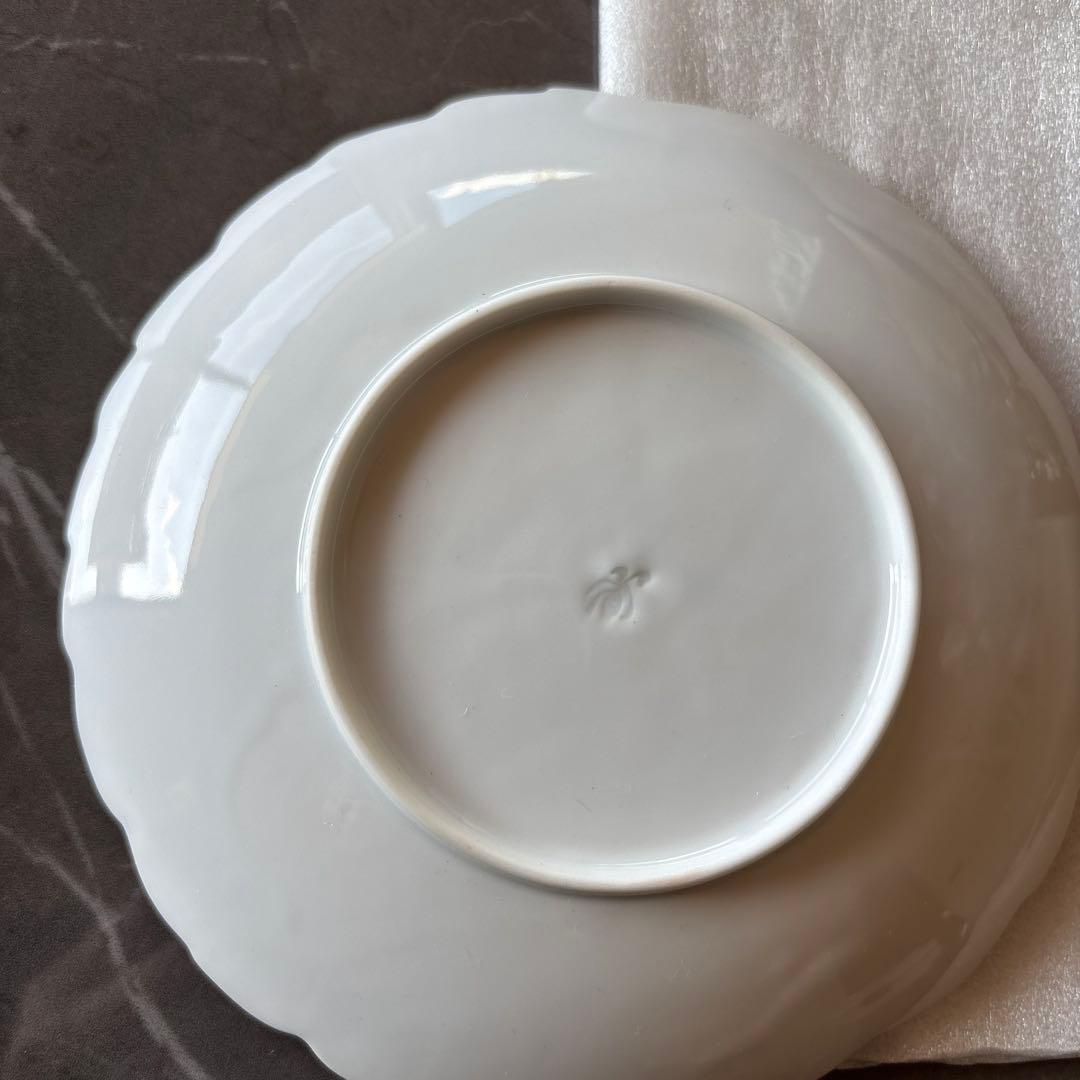 香蘭社 有田焼 白磁 レリーフ皿 5枚 共箱付き 百貨店贈答品