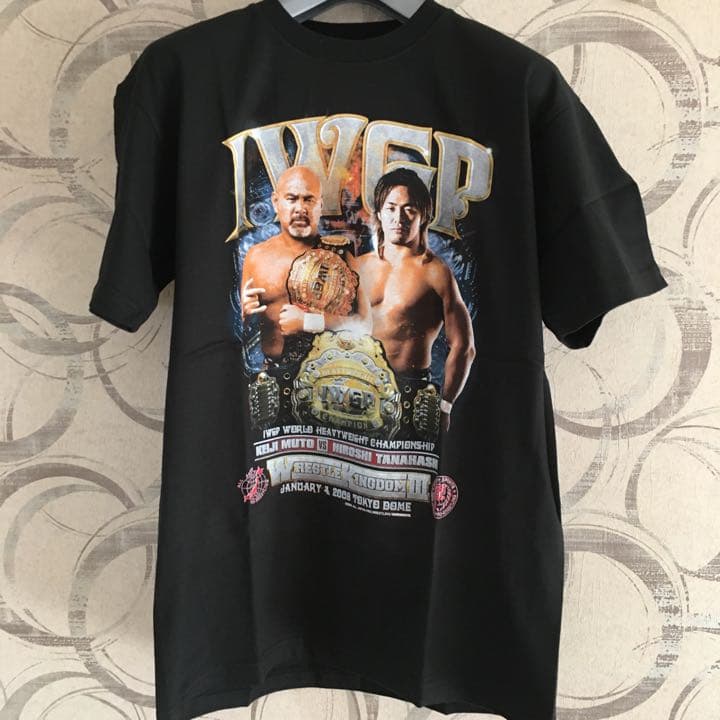 プロレス　Tシャツ　武藤敬司vs棚橋弘至プリント　記念パンフレット付き