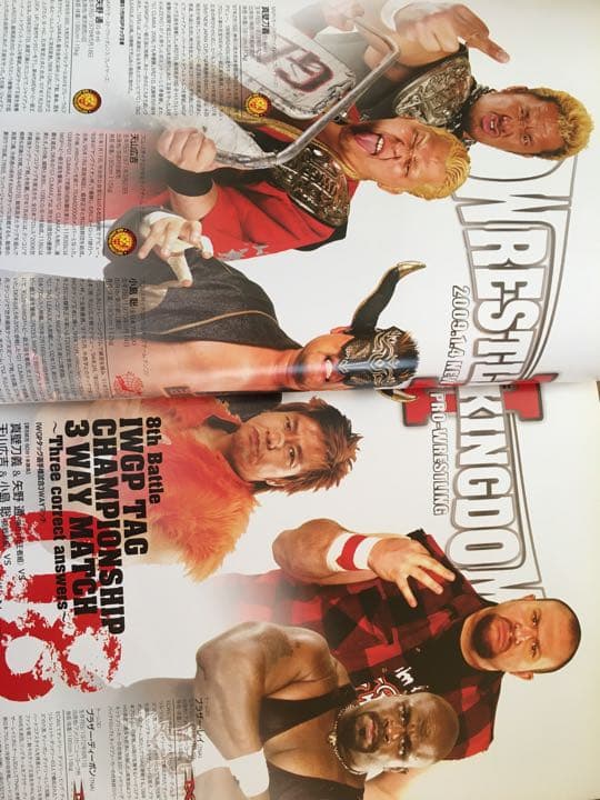 プロレス　Tシャツ　武藤敬司vs棚橋弘至プリント　記念パンフレット付き