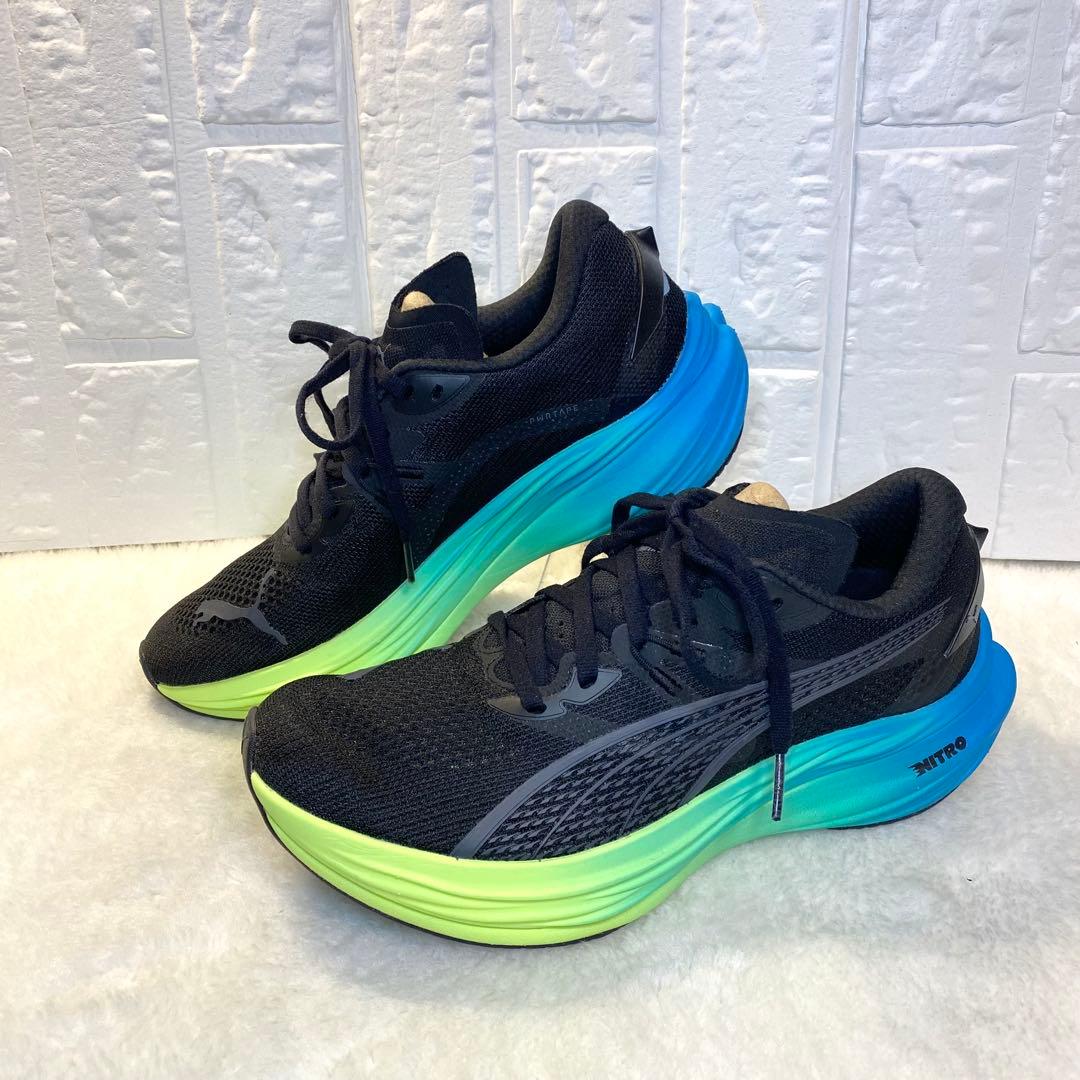 【美品】PUMA DEVIATE NITRO 3 25cm ブラック