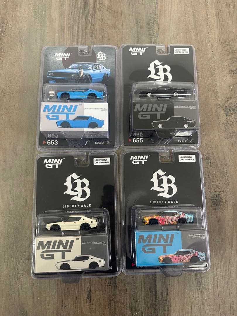 リバティウォーク スカイライン ミニカー 4点セット　ケンメリ