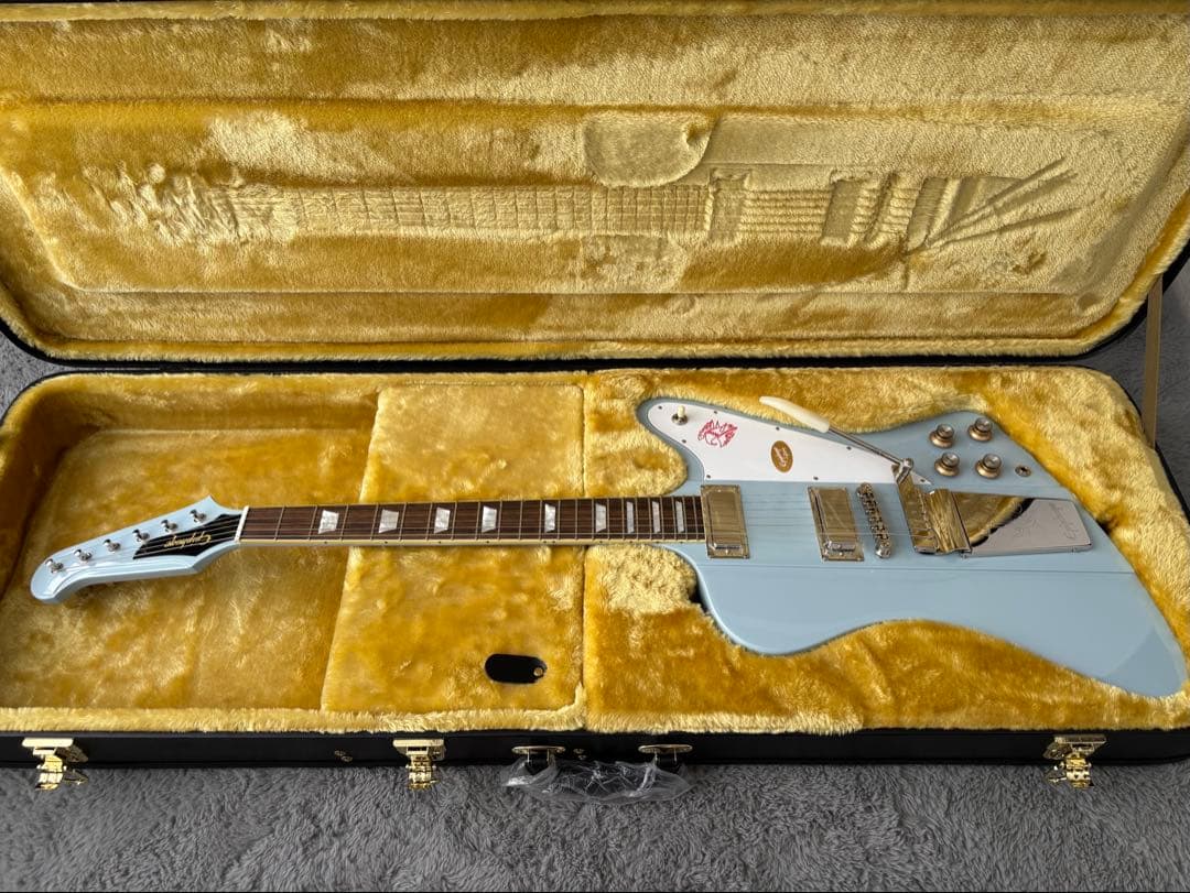 ギター epiphone 1963 firebird V frost blue