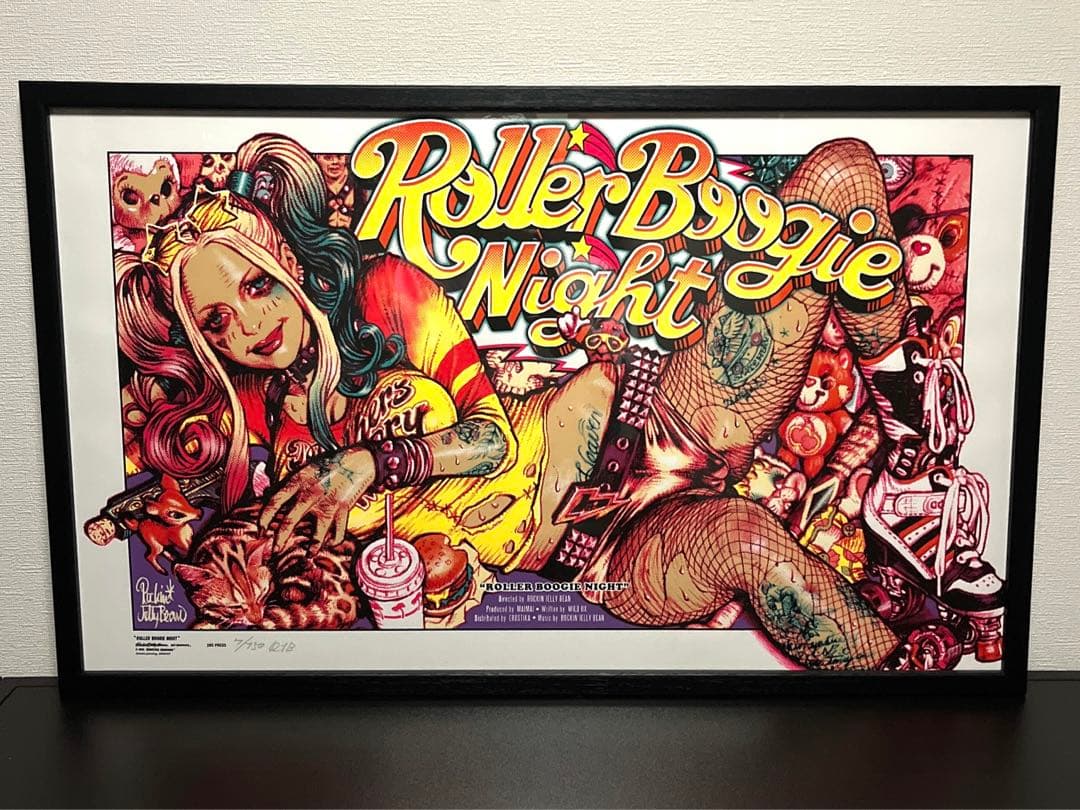 ロッキンジェリービーン ローラーブギーナイト ポスター エロスティカ 額装済